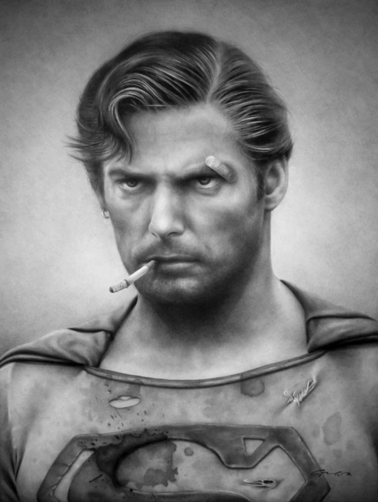 Ou sont nos heros pastel e t mine de plomb 30x40cm 768x1021