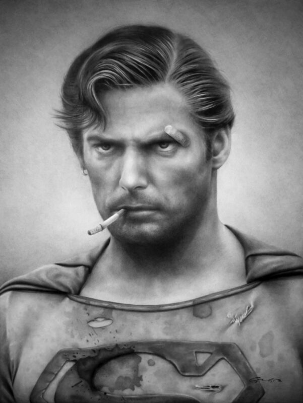 Ou sont nos heros pastel e t mine de plomb 30x40cm 91eb5632235dd0849efb35620c31a869